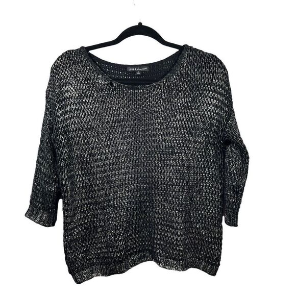 Love and love Open Weave Metallic Sweater - Picture 1 of 11